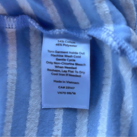 Talbots Light Blue and White Striped Blouse - Picture 4 of 4
